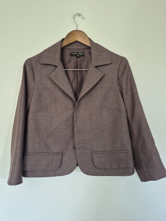 Comrags Jackets & Blazers - Comrags Wool Linen Blend Short Blazer Jacket Medium